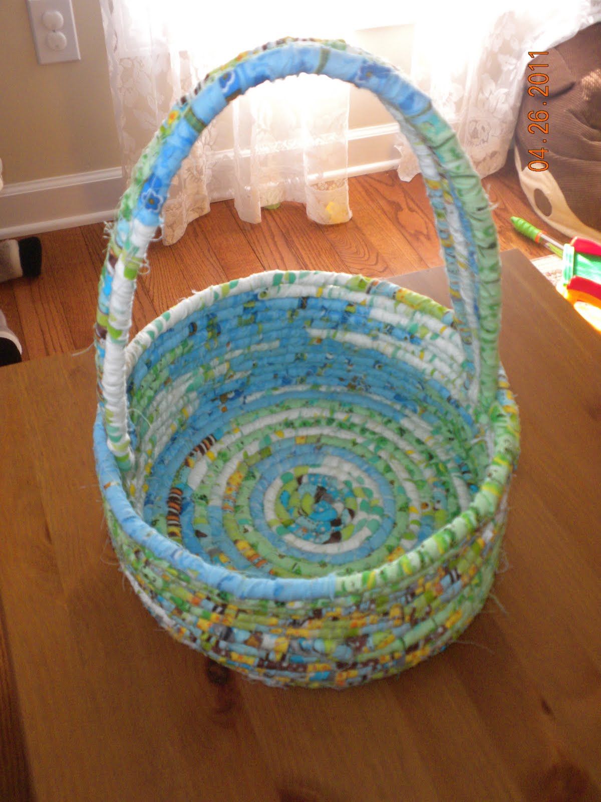 Home Growing Happiness Fabric Easter Basket