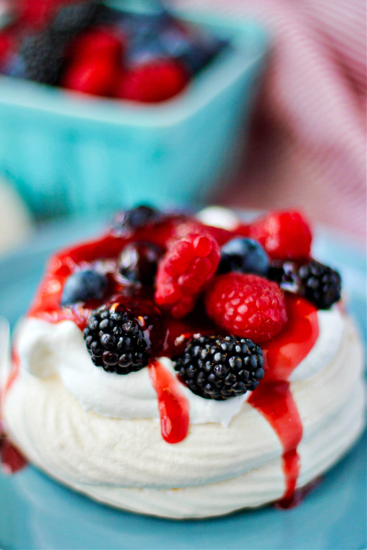 Pavlovas with whipped cream.
