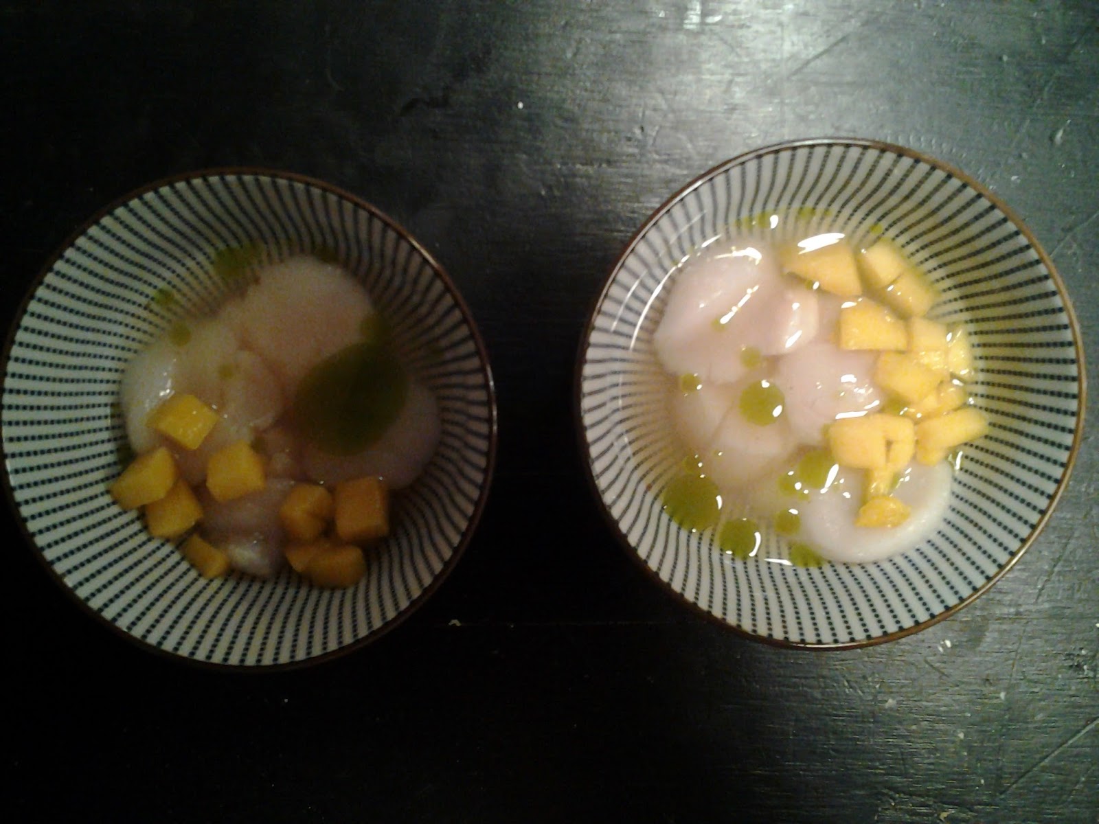 Journal de cuisine Saint Jacques, bouillon dashi et hop