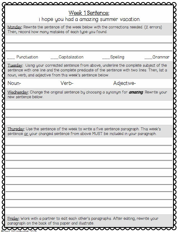 Teaching With a Touch of Pixie Dust Working with Sentences