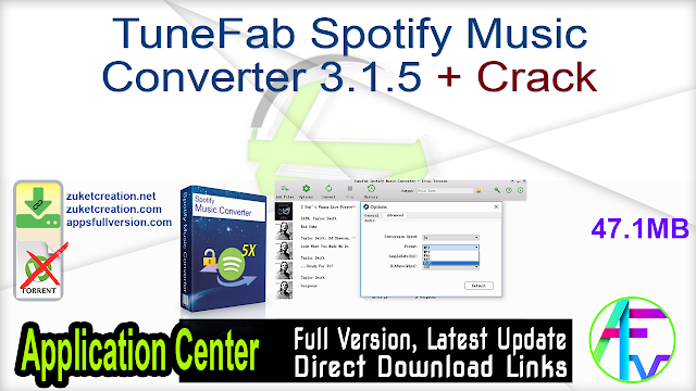 TuneFab Spotify Music Converter 3.1.5 + Crack TuneFab Spotify Music Converter 3.1.5 + Crack