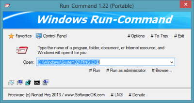 Windows Run COmmand