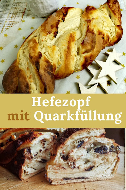 Hefezopf mit Quarkfüllung