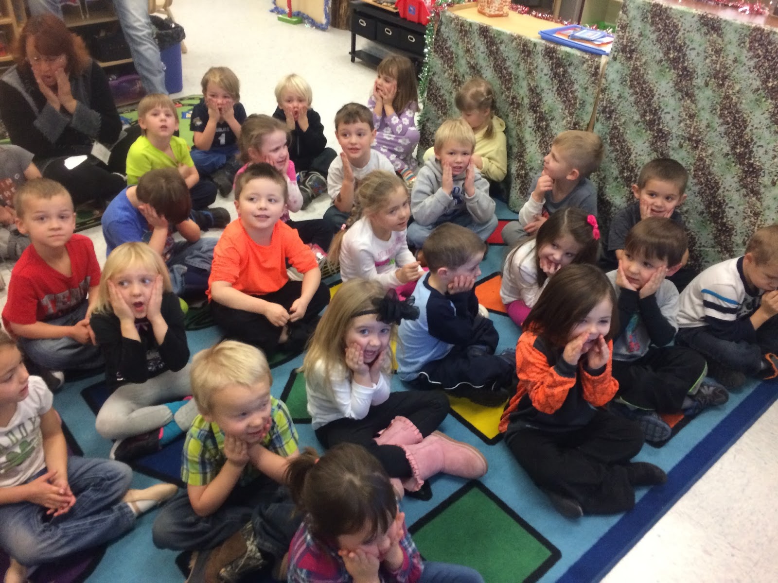 Mrs. Clute's Preschool Classroom Christmas Program Practice