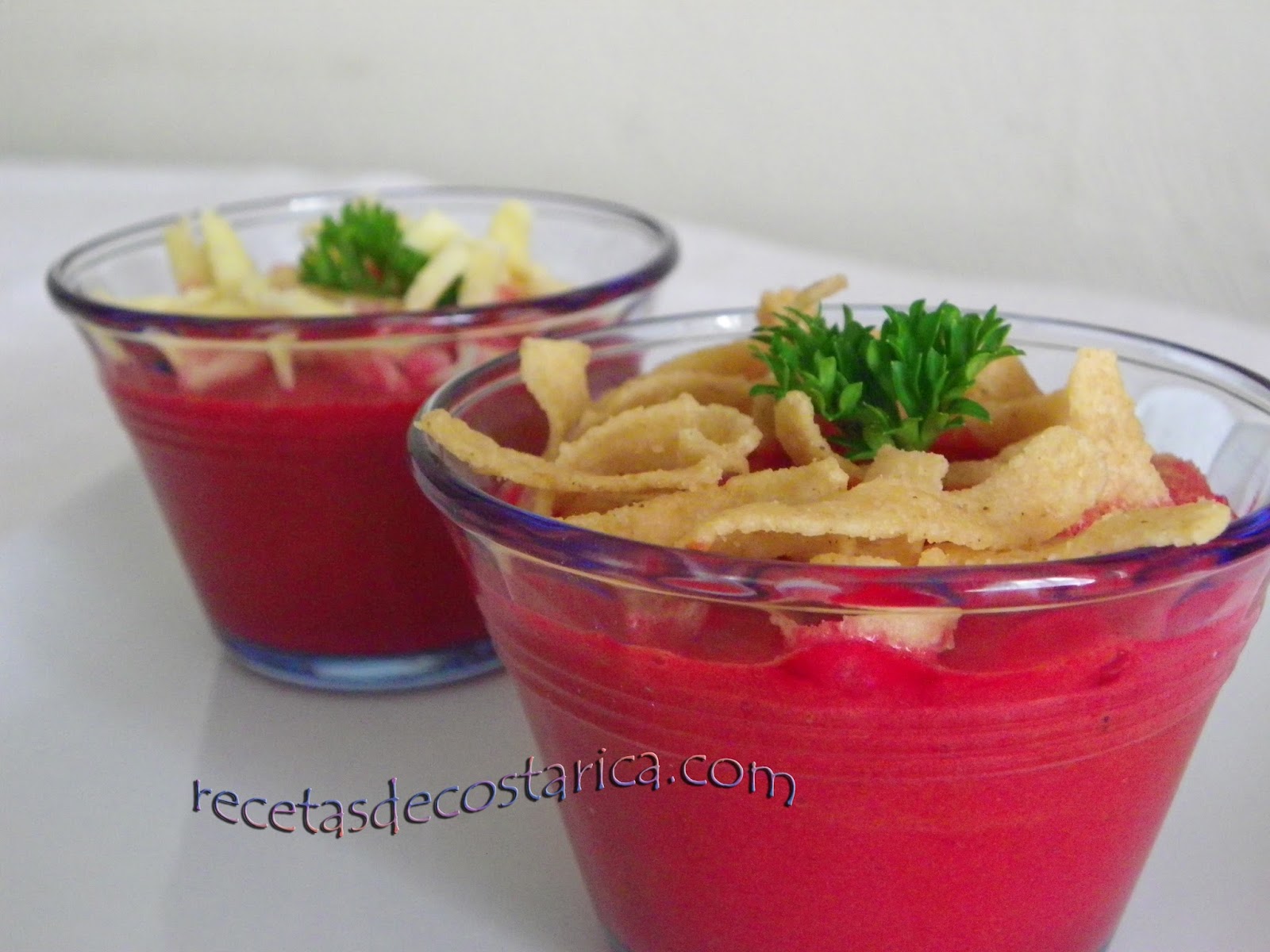 Cocina Costarricense sopa fría de remolacha