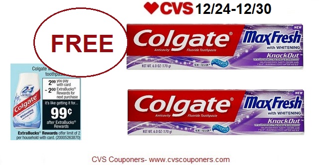 http://www.cvscouponers.com/2017/12/free-colgate-max-toothpaste-at-cvs-1224.html