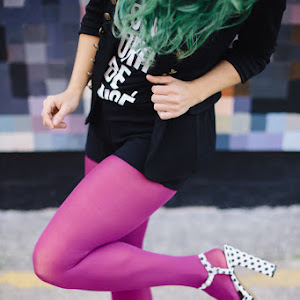 Pink tights OOTD marypolka.com - Fashionmylegs : The tights and
