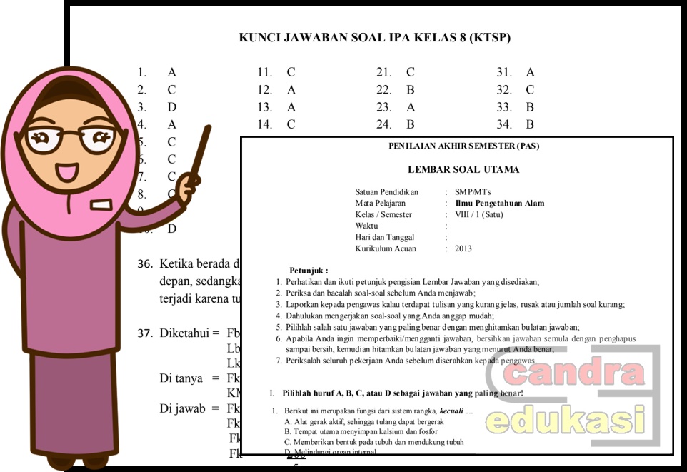 Soal Materi Pelajaran Ipa Kelas 8 Mts