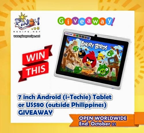 PinoyRecipe.net i-techie 7 inch android tablet giveaway