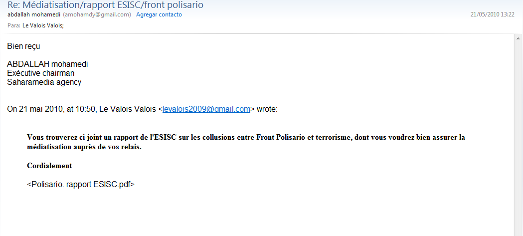 modèle accusé de réception mail