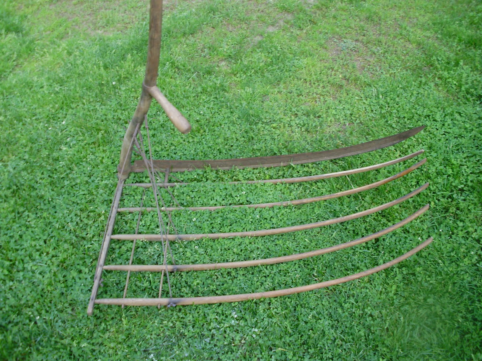 Log Cabin Antiques & Gifts Grain cradle or grain scythe