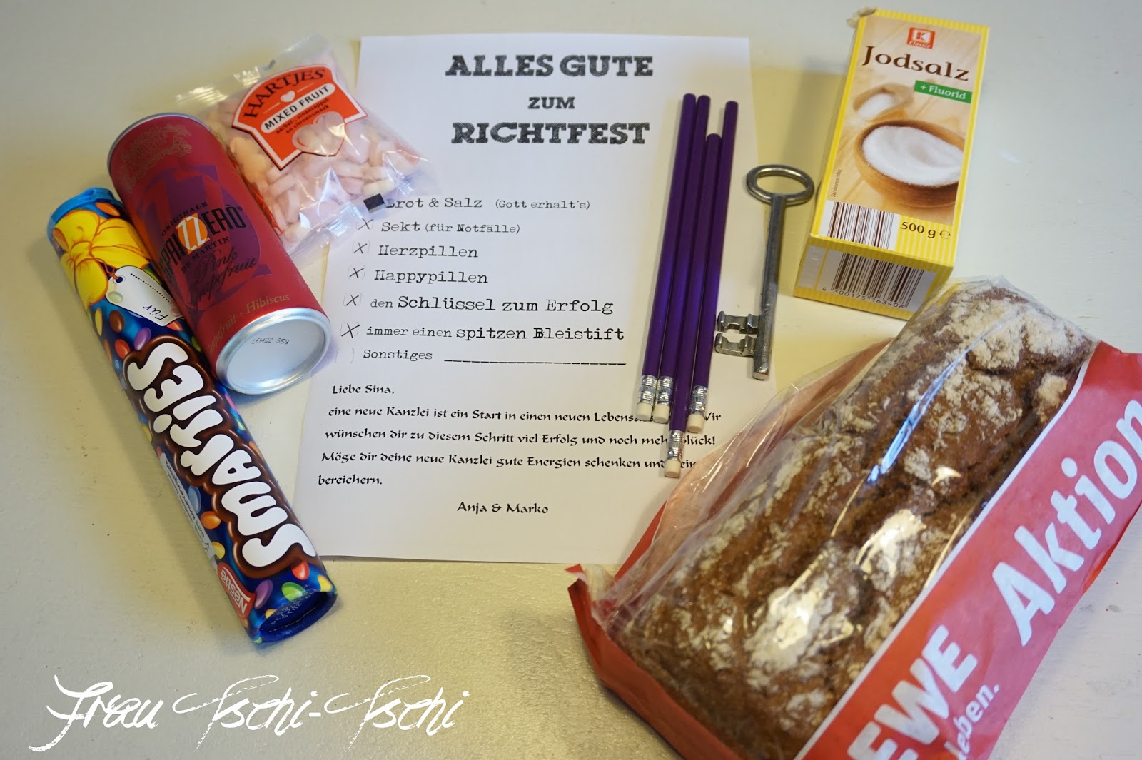 Frau Tschi Tschi Geschenkkorb Zum Richtfest