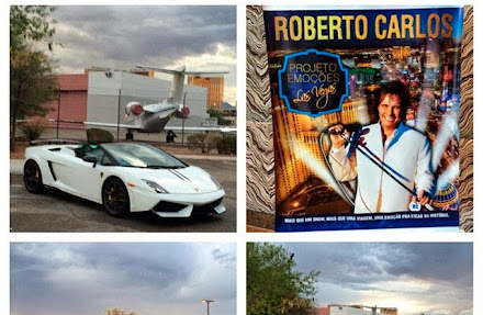 Roberto Carlos grava cenas para seu DVD pelas ruas de Las Vegas