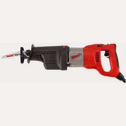 Milwaukee 6523-21 Reciprocating Saw, Super Sawzall, 360 degrees rotating handle, locks at 45 degree intervals, up to 3000 spm, 1 1/4" stroke length, Quik-Lok blade clamp