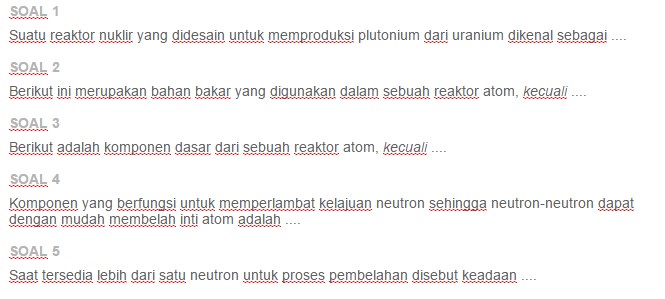 Contoh Soal Reaktor Nuklir Ezy Blog