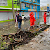 Brigadas municipales de Santiago se mantienen laborando en medio de las lluvias y vientos