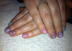 shellac nail cnd dots rainbow polka polish dot