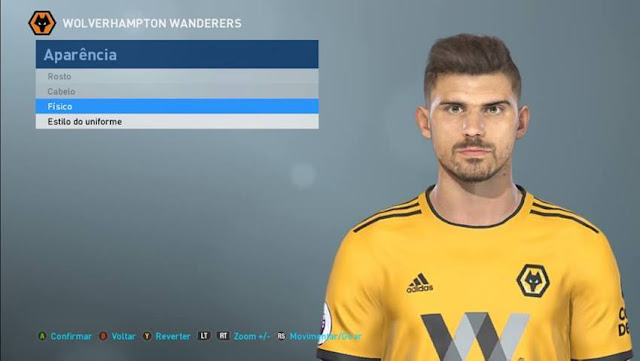 Ruben Neves Face Wolves Pes 2019 Pes Belgium Glory