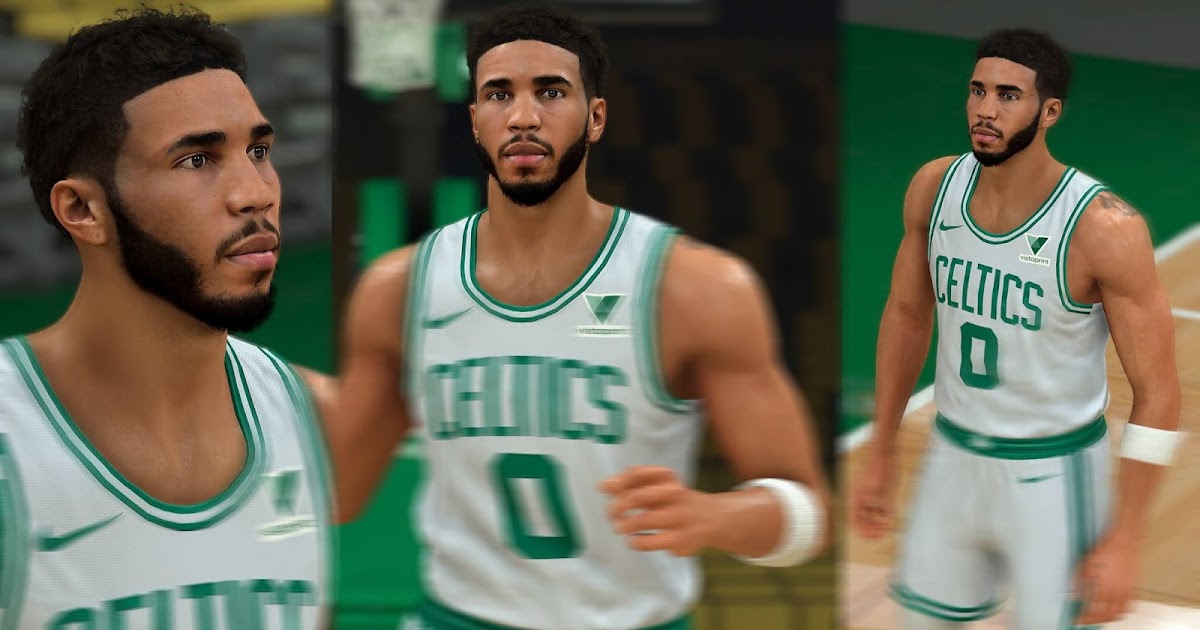 Jayson Tatum Cyberface, Hair and Body Model v2.0 By Igo
