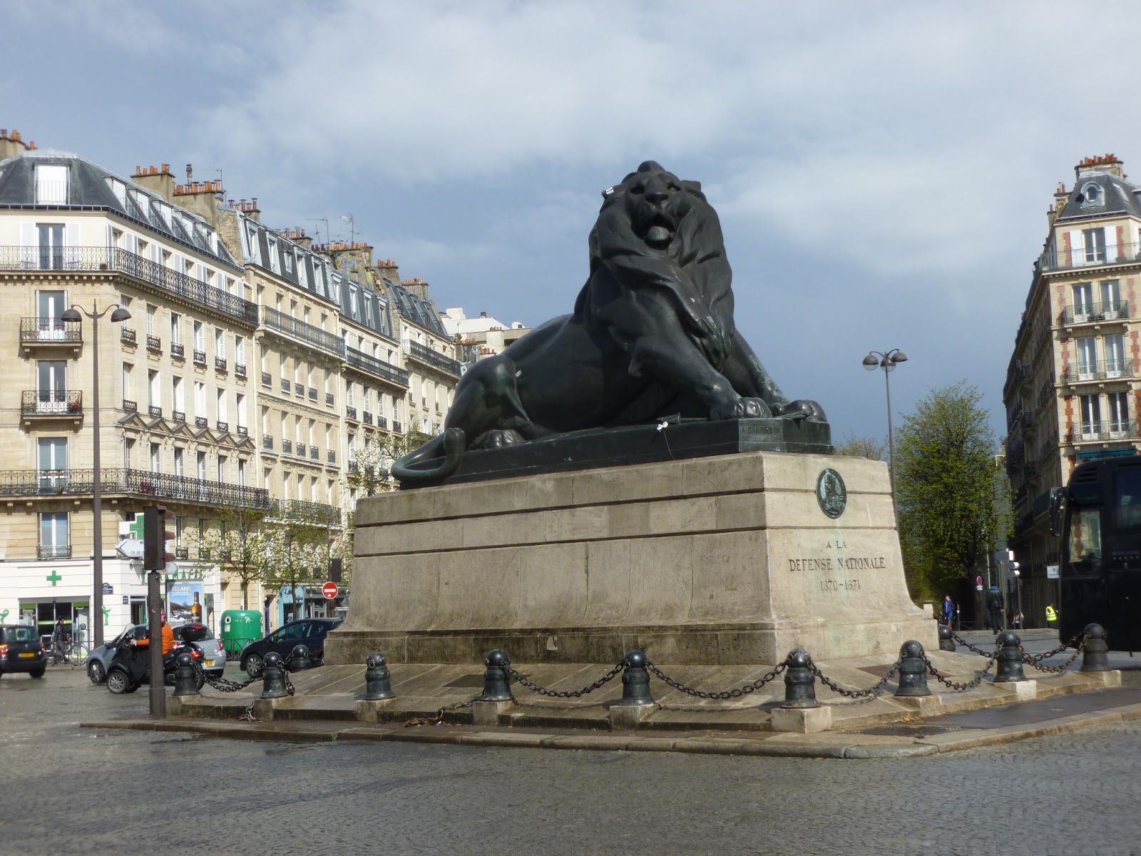 Photoops Lion Statues Lion of Belfort Reduced Replica Paris, France