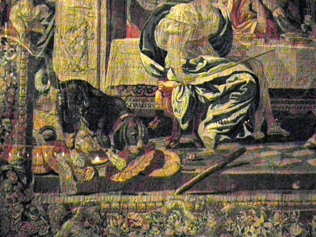 Detail of one of the Gobelins Odyssey tapestries, collection of the Chateau of Cheverny.