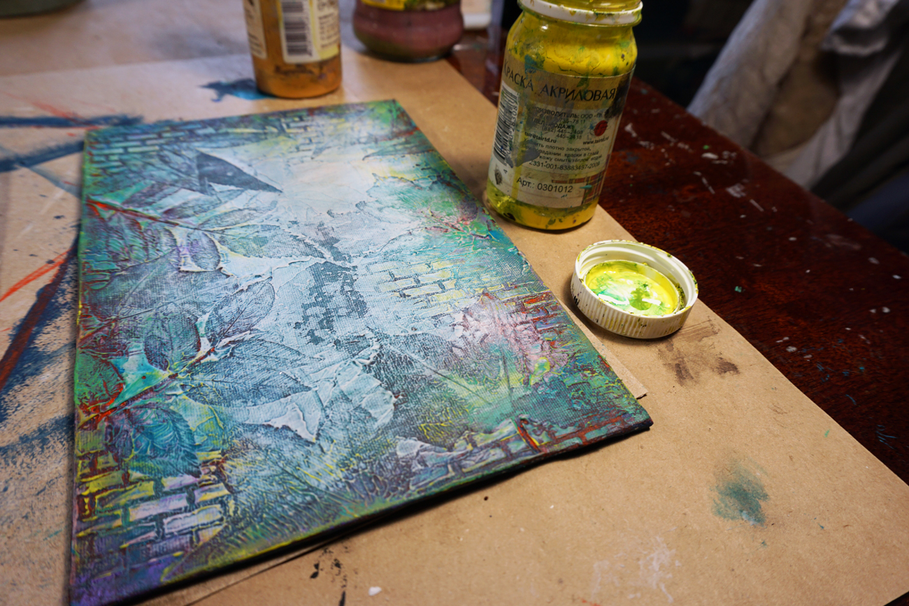 Картины текстурной пастой идеи