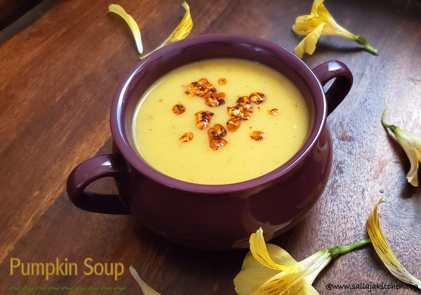 Sailaja Kitchen...A site for all food lovers! Pumpkin Soup / Yellow