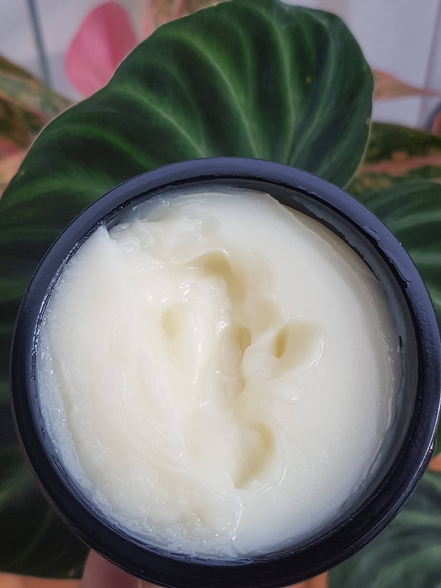 Meadow Skincare light creamy yellow body balm with a silky soft texture