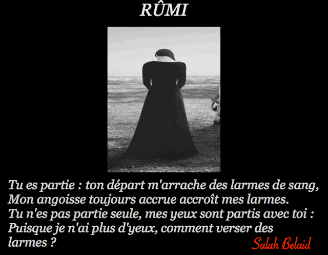 Tu es partie ..( Rûmi )