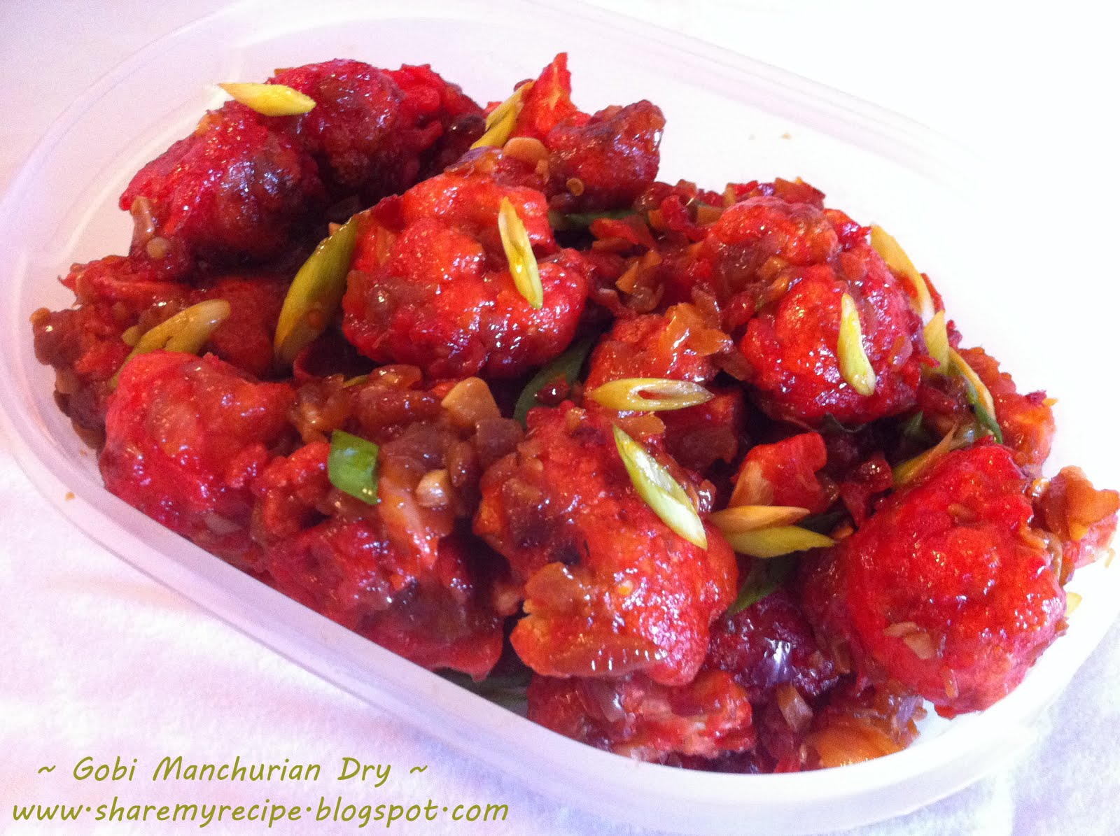 Share My Recipe Gobi Manchurian Dry