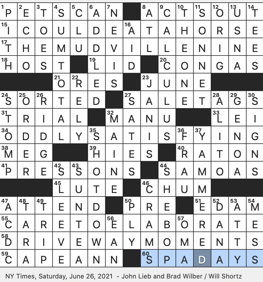 Rex Parker Does the NYT Crossword Puzzle: Mexican marinade made with chili  pepper / MON 6-28-21 / Popular meal kit company or mother of the food  critic featured in this puzzle /