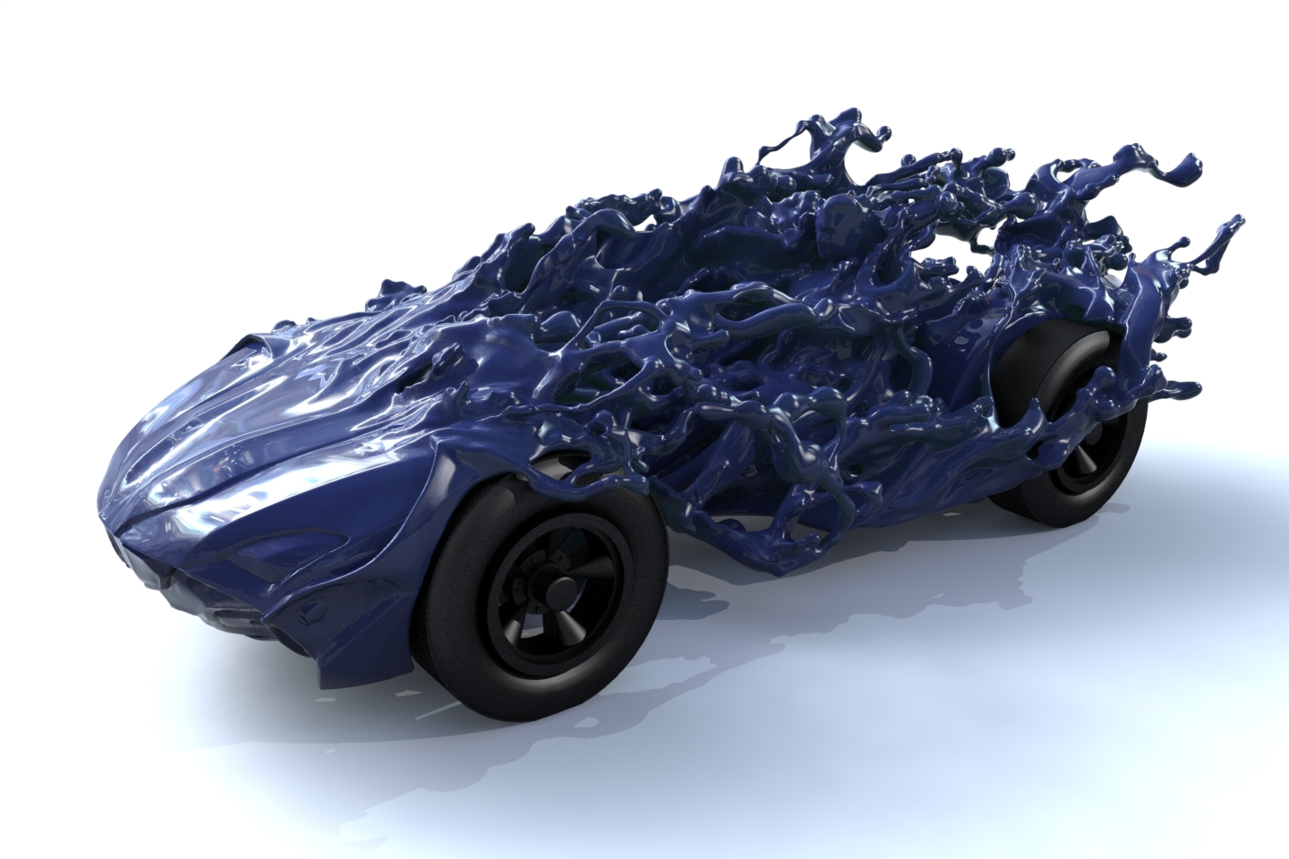 3d модель сломанной машины