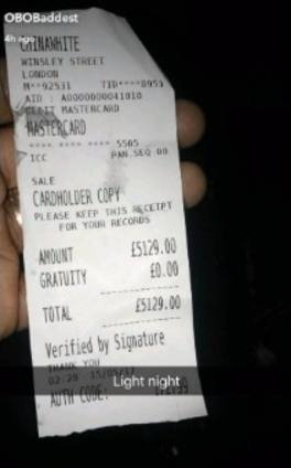 Wow! Davido Spends £5129 At London Night Club (Photo) 1 Wow! Davido Spends £5129 At London Night Club (Photo)