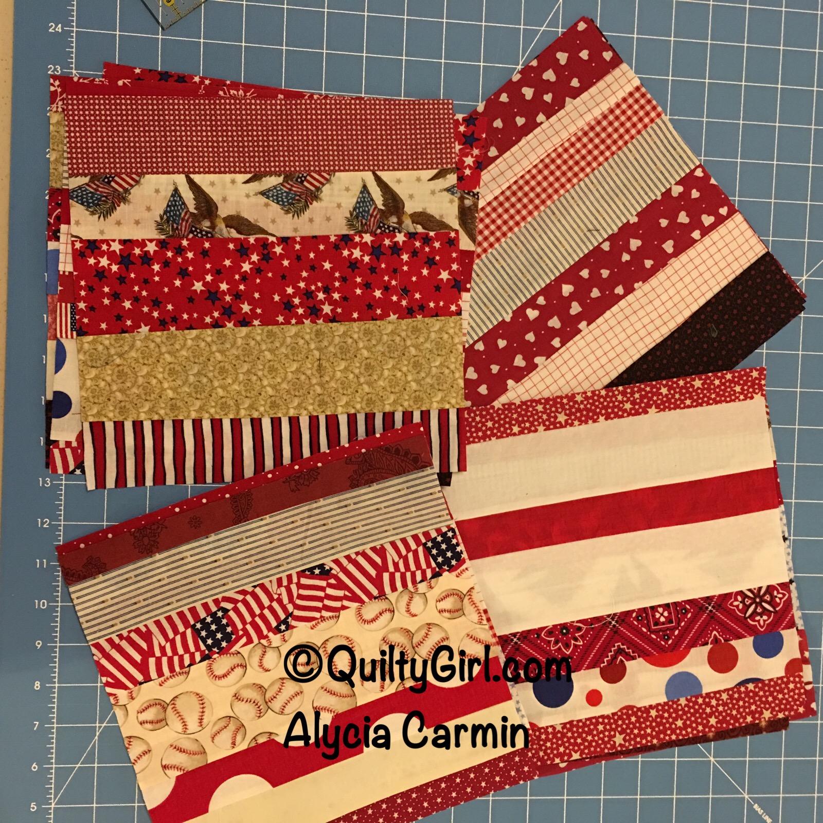 Alycia Quilts Quiltygirl THE PATRIOT Clue #2