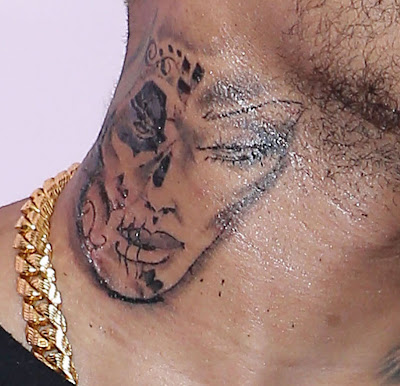 studie Klan Forhandle Shocker: [Photos] Chris Brown Reveals New Tattoo Of Beaten Rihanna On His  Neck - Gistmania