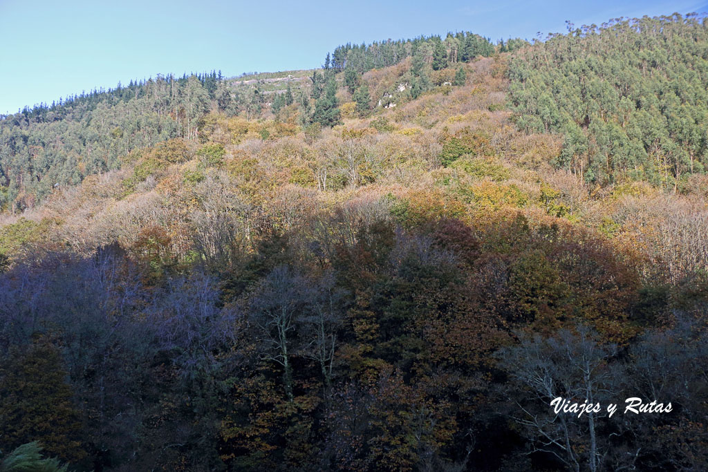 Paisaje hacia la Cascada del Nonaya, Asturias