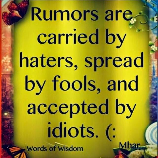 Why Rumors Spread... Talk and Chats All About Life