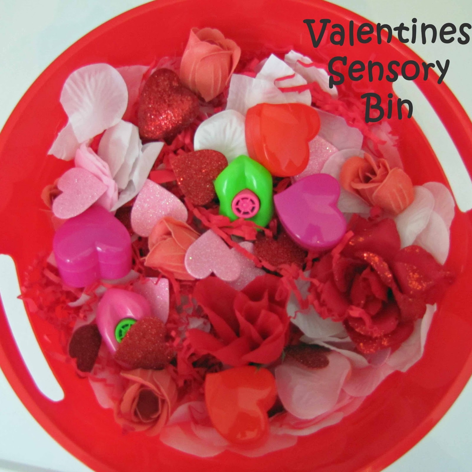 How to Make a Valentine's Day Sensory Bin | School Time Snippets