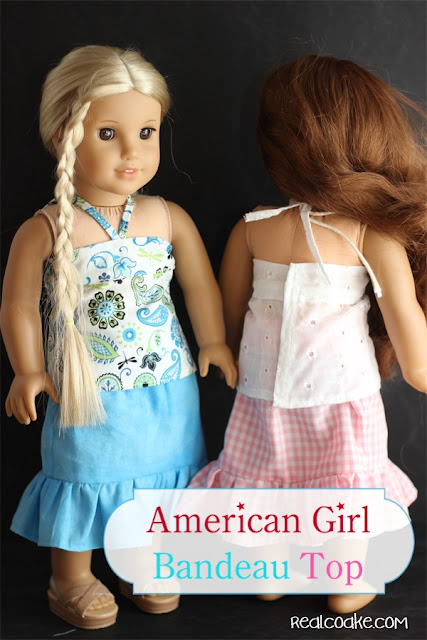 American Girl Doll clothes pattern to make a Bandeau Top from www.realcoake.com