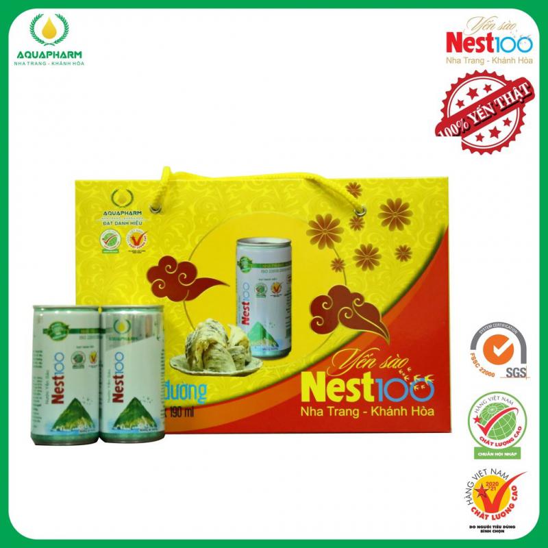 [Aquapharm] Nest100 Không Đường – Hộp 5 Lon 190ml