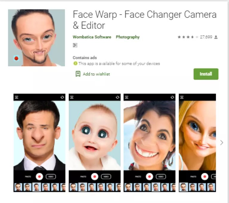 Face Warp - Face Changer Camera and Editor Face Warp - Face Changer Camera and Editor