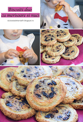 Biscuiti duo cu merisoare si nuci
