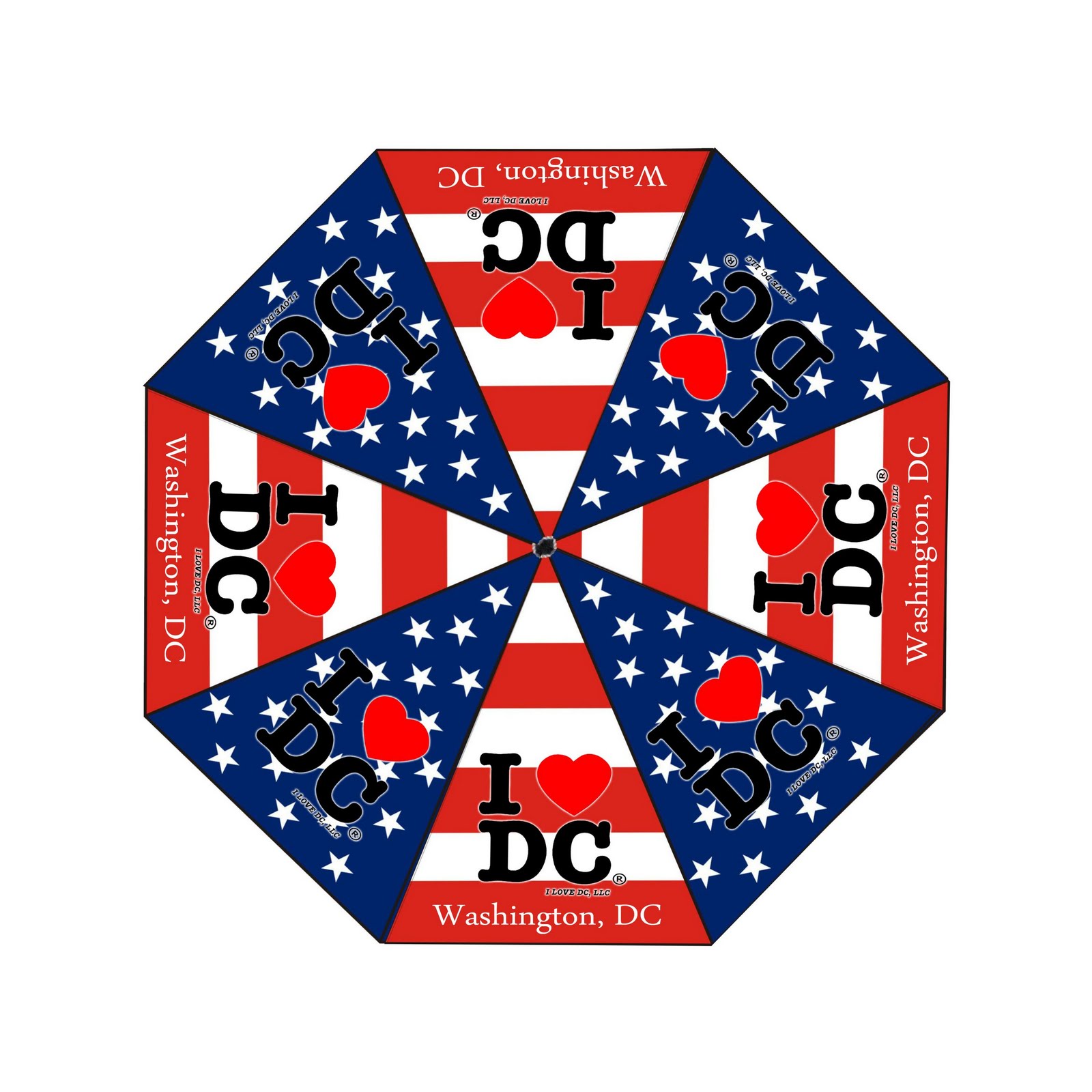 I LOVE DC LLC I Love Dc Flag Umbrella I LOVE DC LLC I Love Dc Flag Umbrella
