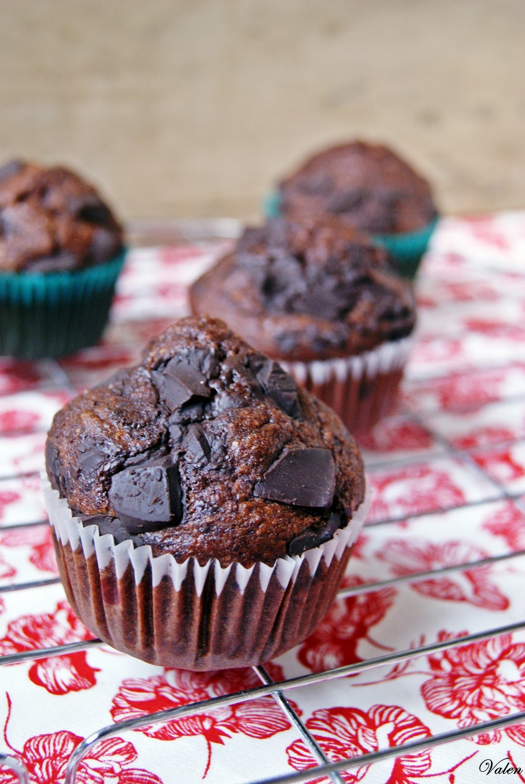 Valentina en la cocina Muffins integrales de chocolate, sin azúcar