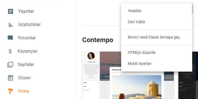 HTML TEMAYI BLOGGER’A AKTARMA