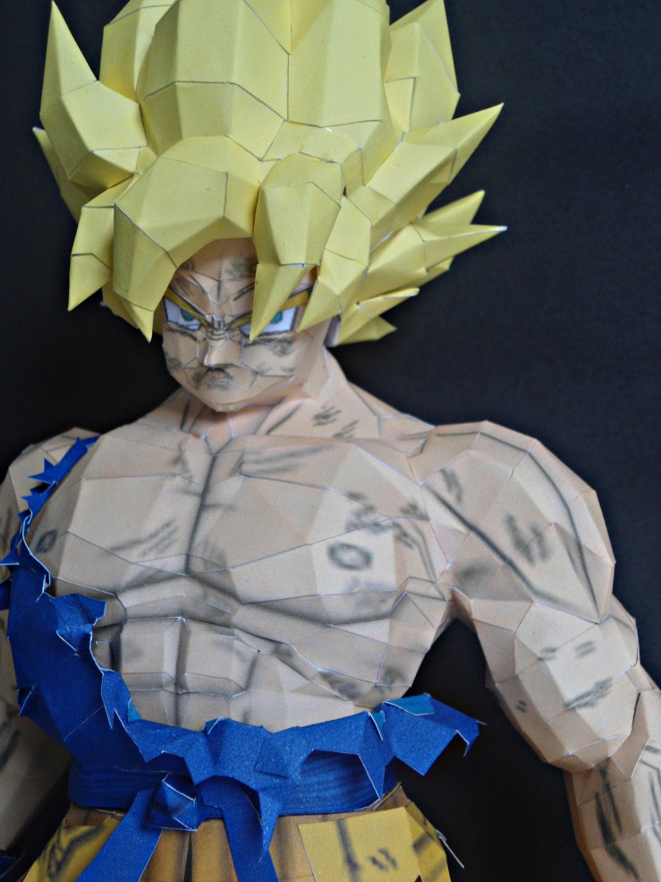KERTASKU Realistic Super Saiyan Goku Papercraft
