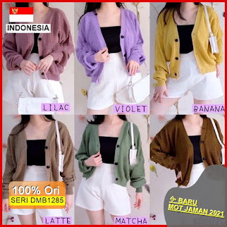DMB1285 JUMPSUIT OVERALL CARDIGAN 1KG MUAT 5PCS DARIA OUTER SWEATER RAJUT HITS SELEBGRAM FASHION WANITA BARU 2021