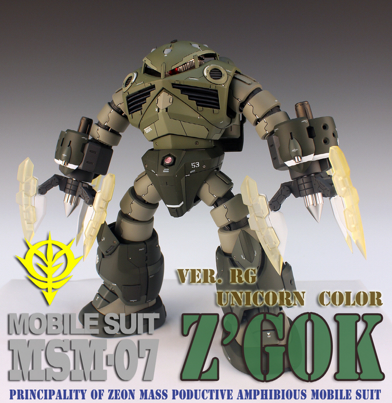 MG 1/100 MSM-07 Z'Gok Ver.RG ~ Unicorn Color ~ Custom Build 