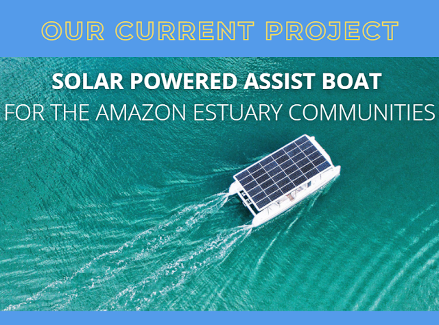 Solar energy powered assist boat