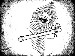 krishna drawing sketch radha easy janmashtami flute sketches paintings feather colour paintingvalley peacock